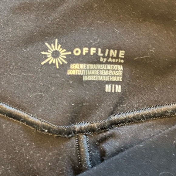 Aerie Offline Black Real Me Xtra High Rise Boot Cut Leggings Size Medium - Picture 3 of 3